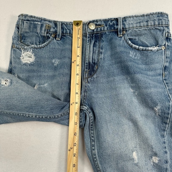 BDG Slim Boyfriend Jeans Womens Size 27 Mid Rise Medium Wash Distressed - Picture 10 of 15
